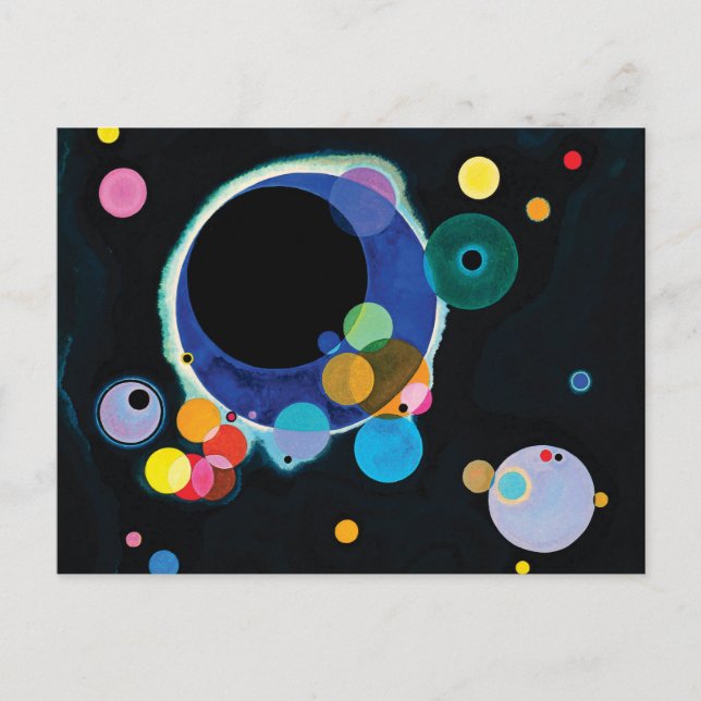 Postal Varios círculos de Wassily Kandinsky (Anverso)