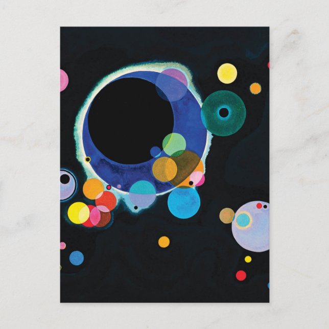 Postal Varios círculos de Wassily Kandinsky (Anverso)