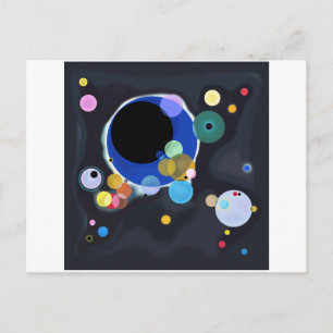 Postal Varios círculos, Vassily Kandinsky digital
