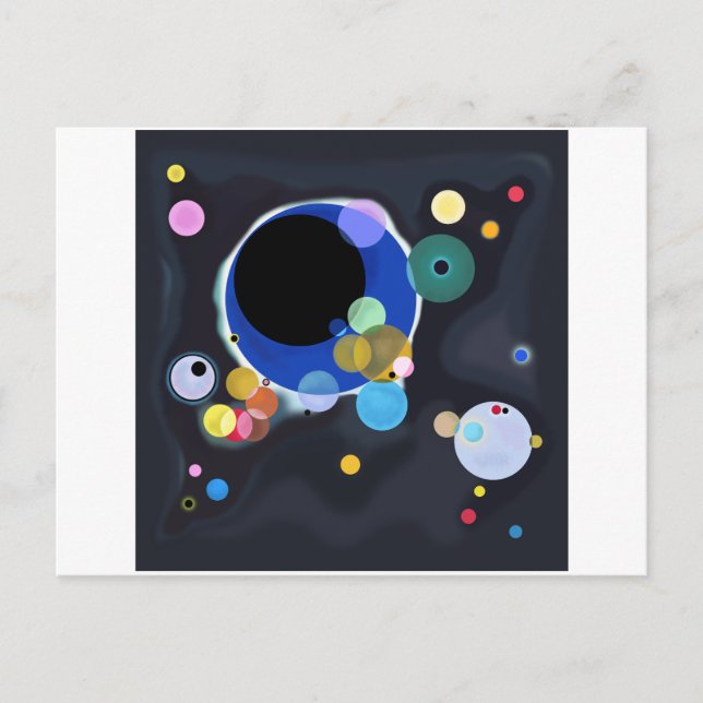 Postal Varios círculos, Vassily Kandinsky digital (Anverso)