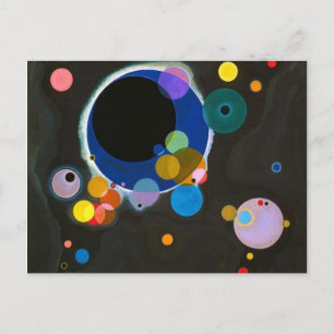 Postal Varios círculos Wassily Kandinsky