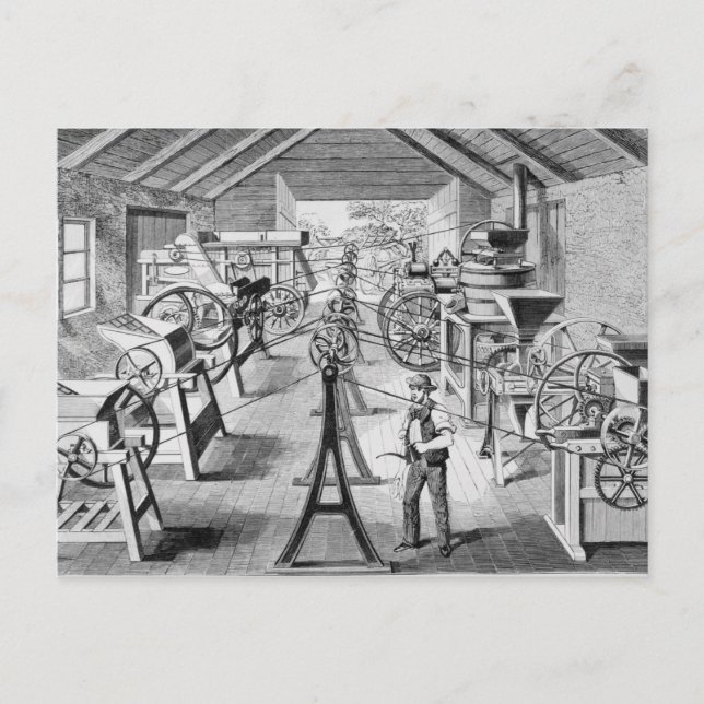 Postal Varios tipos de maquinaria agrícola (Anverso)