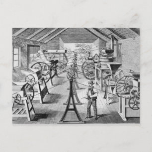 Postal Varios tipos de maquinaria agrícola