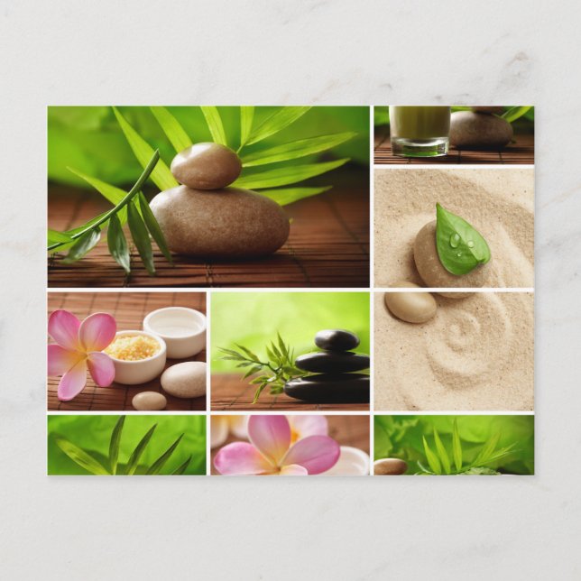 Postal Varios - Zen Spa Collage Patterns One (Anverso)