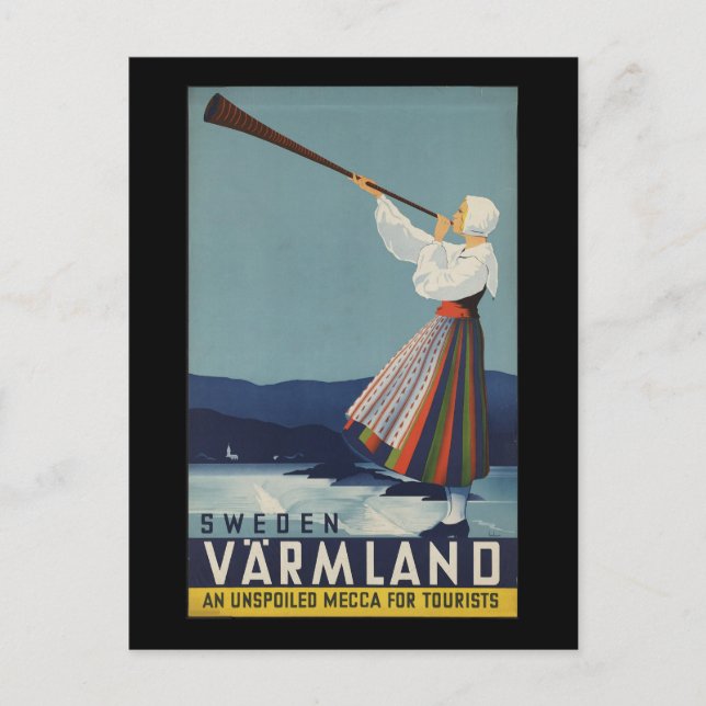 Postal VarmLand de Suecia (Anverso)