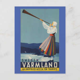 Postal Varmland Suecia - Viajes Antiguos