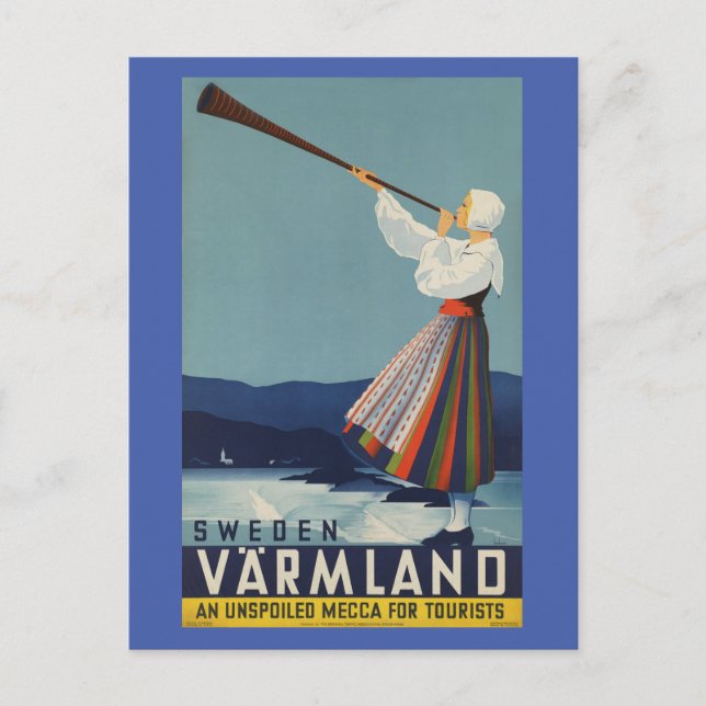 Postal Varmland Suecia - Viajes Antiguos (Anverso)