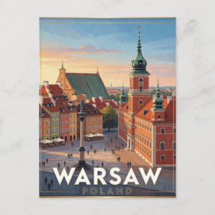 Postal Varsovia Ciudad Vieja Castillo Real Polonia