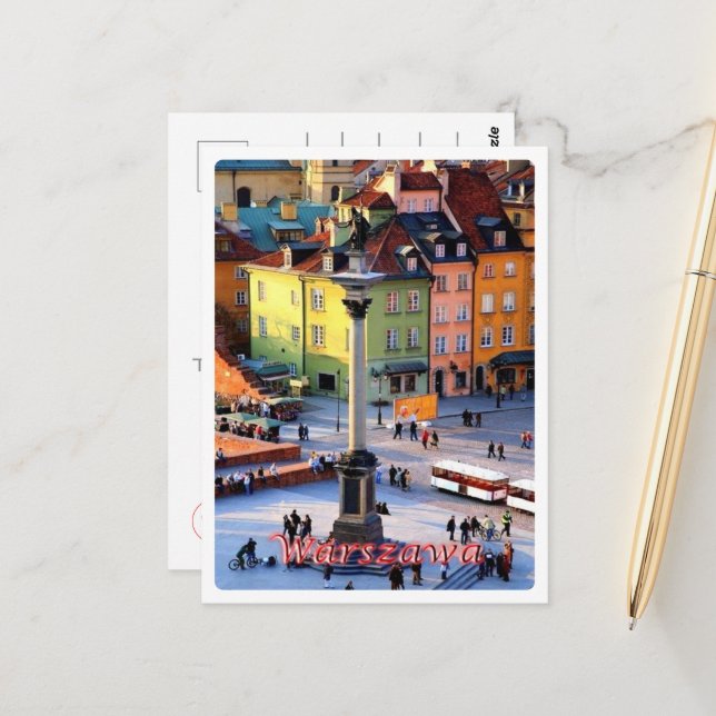 Postal Varsovia - Columna Sigismund - Polonia - (Anverso/Reverso In Situ)