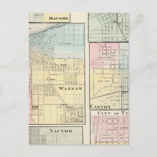 Postal Varsovia, Macomb, Marshall, Cantón (Anverso)