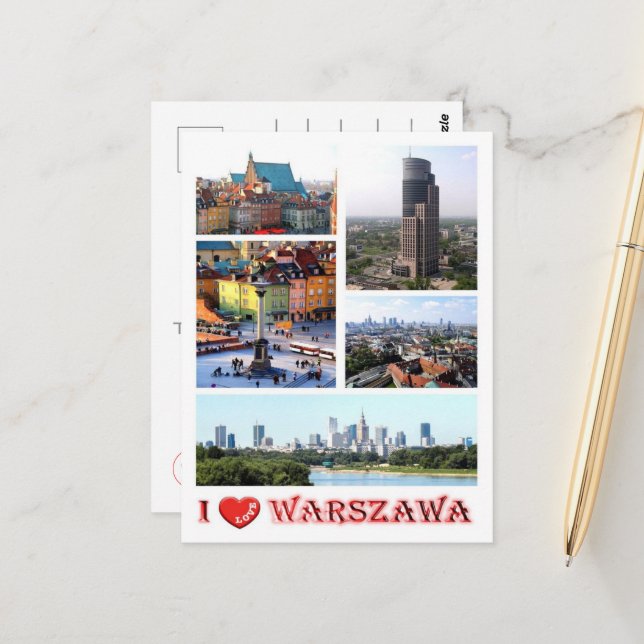 Postal Varsovia - Me encanta - (Anverso/Reverso In Situ)