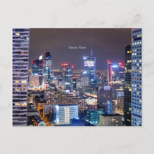 Postal Varsovia, perfil de Polonia, (Anverso)