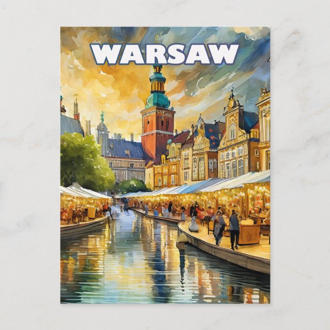 Postal Varsovie, cœur vibrant de la Pologne (Anverso)