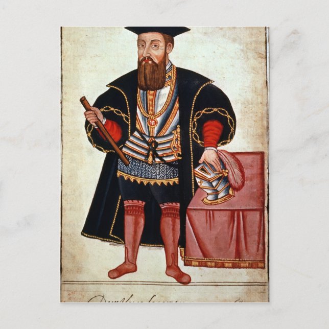 Postal Vasco da Gama , ilustracion (Anverso)