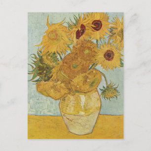 Postal Vase con 12 girasoles Vincent Van Gogh