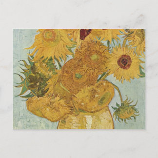 Postal Vase con 12 girasoles - Vincent Van Gogh