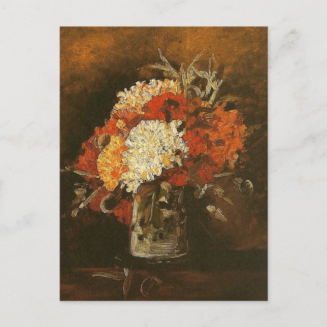 Postal Vase con Carnations (F220) Van Gogh Bella Artes (Anverso)