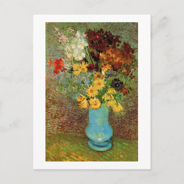 Postal Vase con Daisies y Anemones Van Gogh Bella Artes (Anverso)