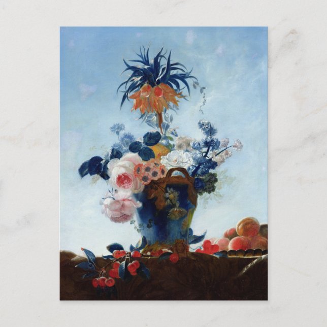Postal Vase con flores (Anverso)