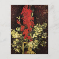 Vase con Gladioli, Carnations de Vincent van Gogh