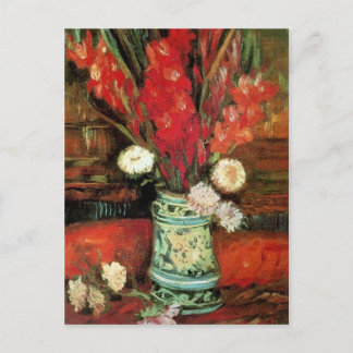 Postal Vase con Gladioli Rojo, Bella Artes Van Gogh