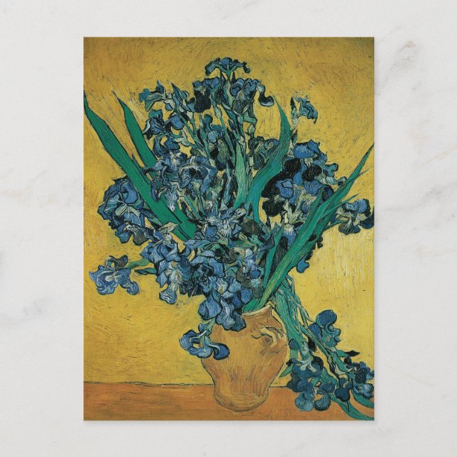 Postal Vase con irlandeses de Vincent van Gogh, arte vint (Anverso)