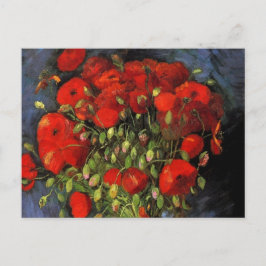 Postal Vase con los pipetas rojos de Vincent van Gogh