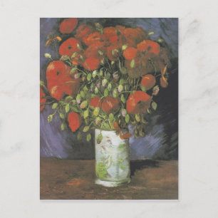 Postal Vase con los pipetas rojos de Vincent van Gogh