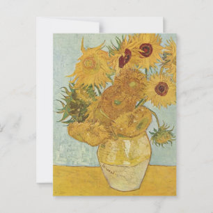 Postal Vase con los quince girasoles Vincent van Gogh