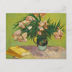 Postal Vase con Oleanders & Books, Bella Artes de Van Gog