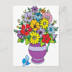 Postal Vase de flores