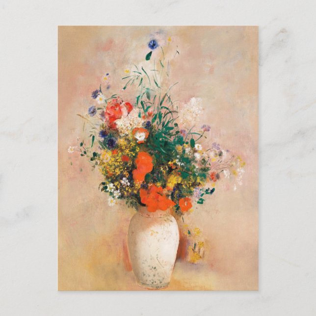 Postal Vase de flores por Redon Post-Impresionista