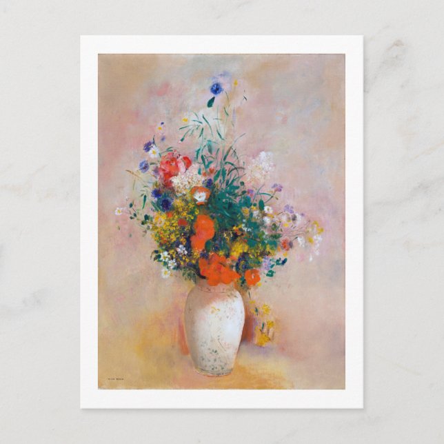 Postal Vase de flores, Redon (Anverso)