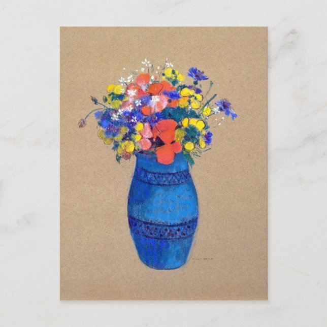 Postal Vase de flores, Redon (Anverso)