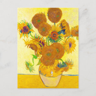 Postal Vase de quince girasoles, Van Gogh