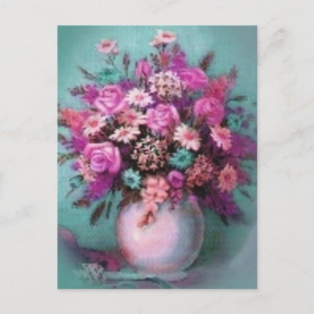 Postal Vase Flowers (Anverso)