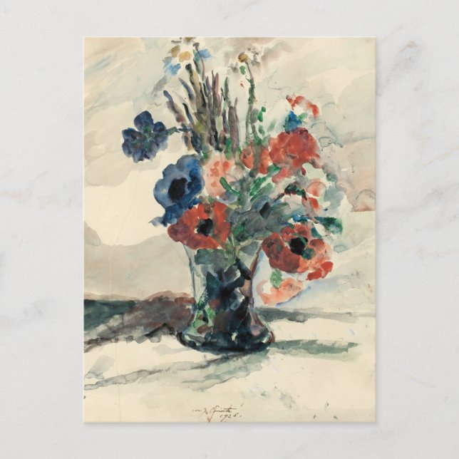 Postal Vase mit Blumen | Lovis Corinth (Anverso)