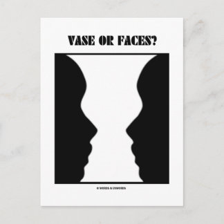 Postal ¿Vase O Caras? (Ilusión óptica)
