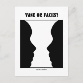 Postal ¿Vase O Caras? (Ilusión óptica)