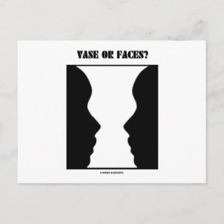 Postal ¿Vase O Caras? (Ilusión óptica)