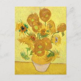 Postal Vase with fifteen sunflowers by Vincent Van Gogh
