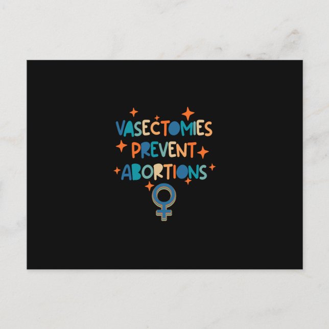 Postal Vasectomías Evitar Abortos (Anverso)