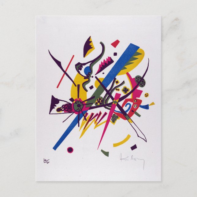 Postal Vasily Kandinsky Pequeños Mundos I (Anverso)