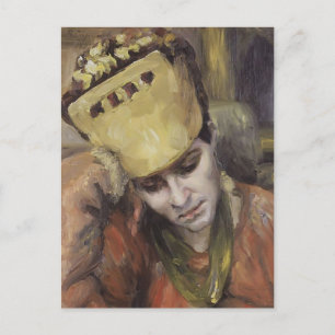 Postal Vasily Surikov - Retrato de una mujer con kokoshni