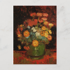 Postal Vaso de flores de pintura vintage de Van Gogh