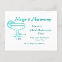 Vaso de tequila Margs & Matrimony Turquesa soltera