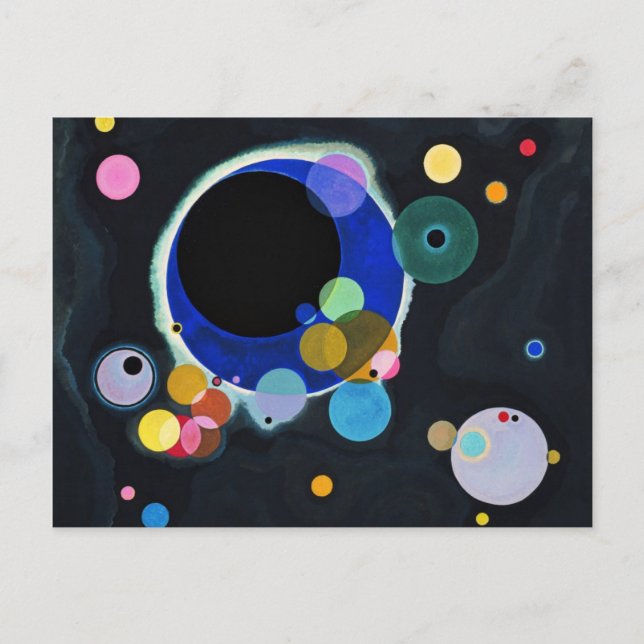 Postal Vassily Kandinsky Varios Círculos (Anverso)
