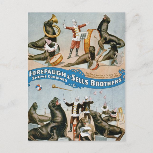 Postal Vaudeville, espectáculos en circo (Anverso)