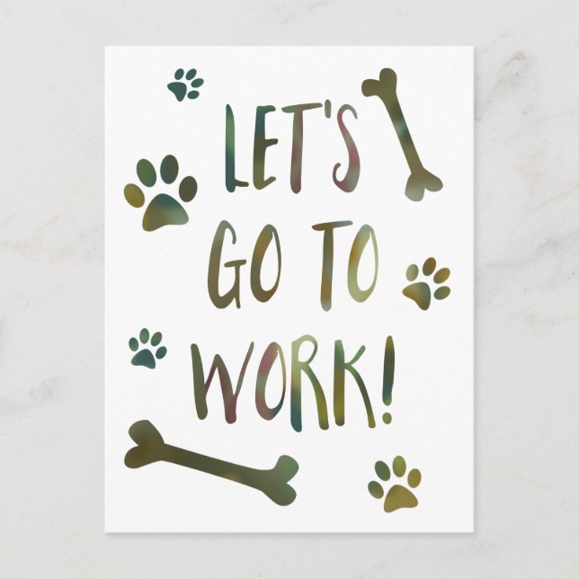 Postal vayamos al perro del trabajo (Anverso)