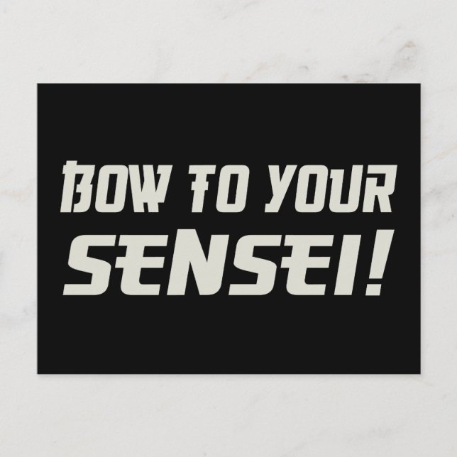 Postal ¡Vayan a su Sensei! (Anverso)